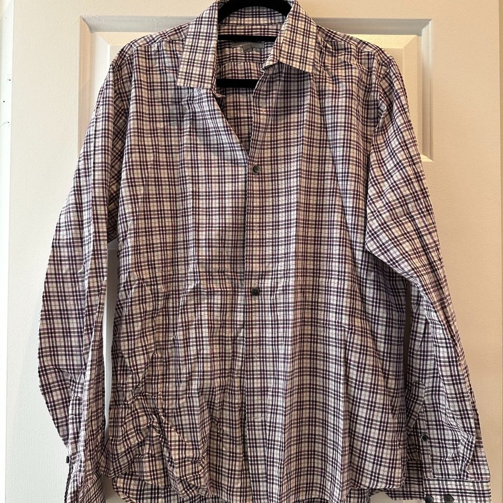 Purple Plaid Express Button Shirt